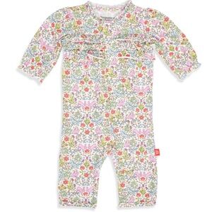 Magnetic Me Easter Bunny Rabbit Hip Hop Coverall Romper Onesie Ruffle Modal Baby